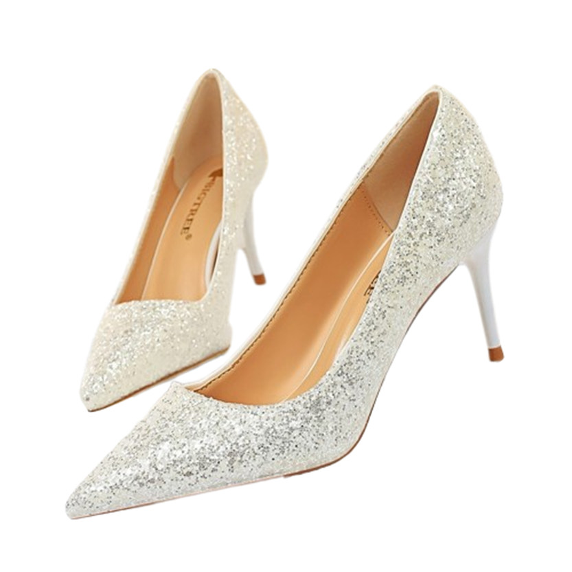 Funki Findz | Shoes | Women's High Heel Glitter Prom Pumps