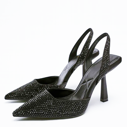 Funki Findz | Shoes | Women's Shiny Beaded Mid Heeled Mules
