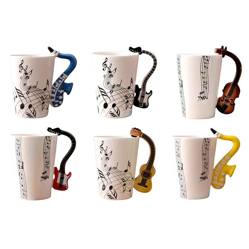 Funki Findz | Mugs | Guitar Handle Mug | Hand-Painted Cups
