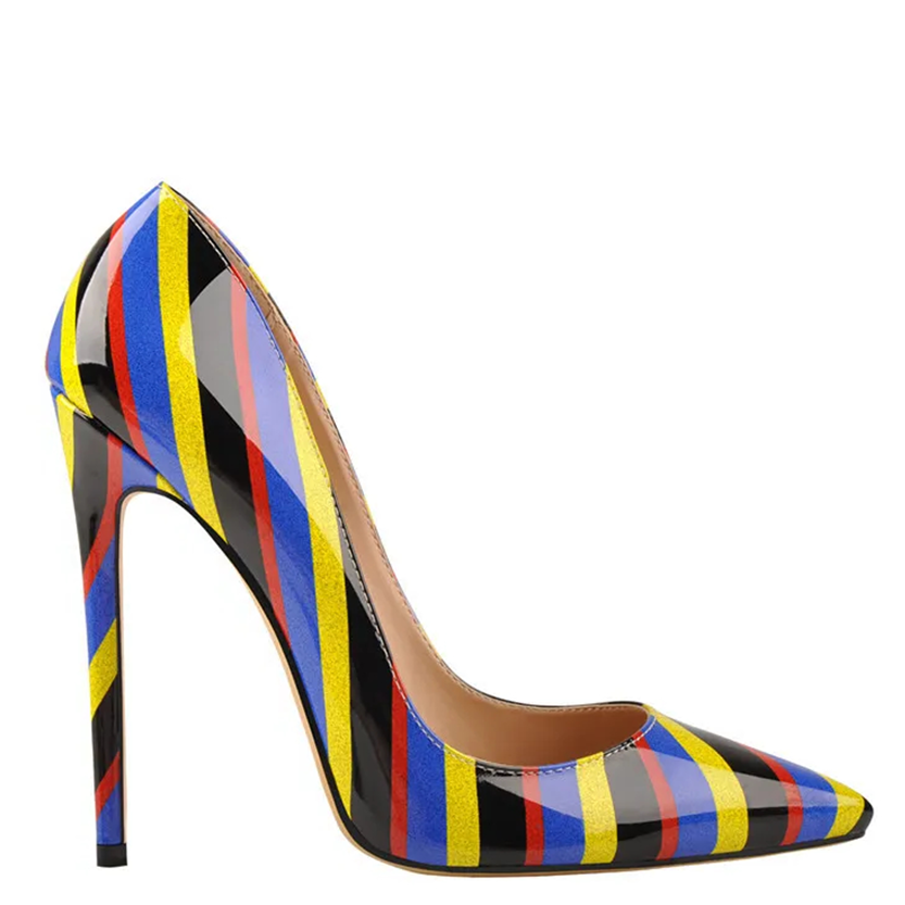 Funki Findz | Shoes | Women's Luxury Striped High Heel Stilettos