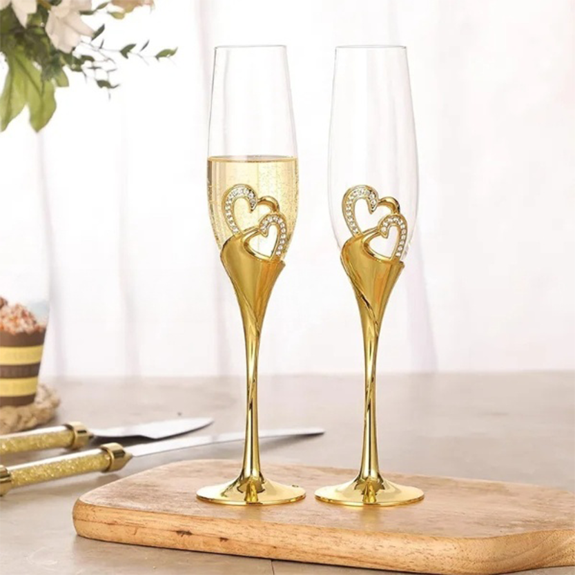 Funki Findz | Glasses | Wedding Champagne Flutes Cake Set x 4