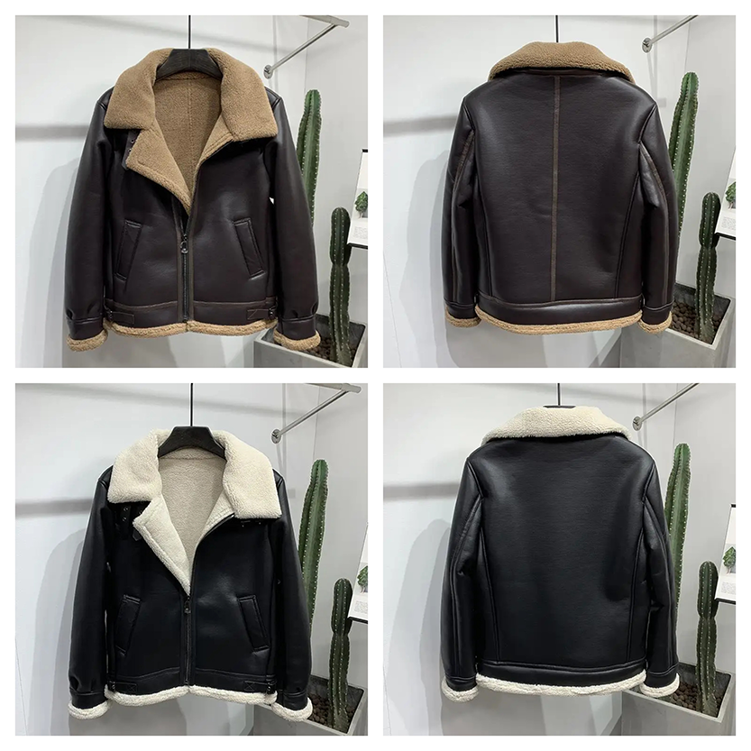 Funki Findz | Jackets | Men's Faux Leather Fleece Bomber Jacket