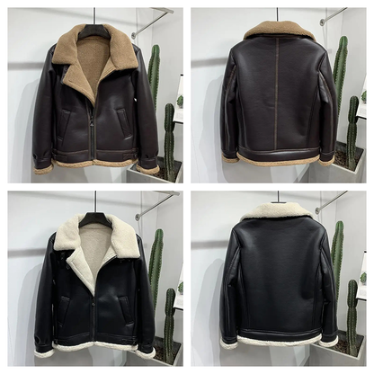 Funki Findz | Jackets | Men's Faux Leather Fleece Bomber Jacket