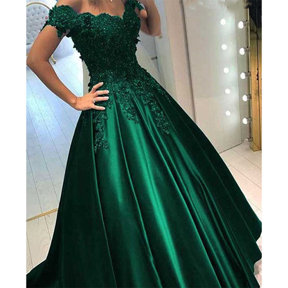 Funki Findz | Dresses | Women's Elegant Long Satin Ball Gown