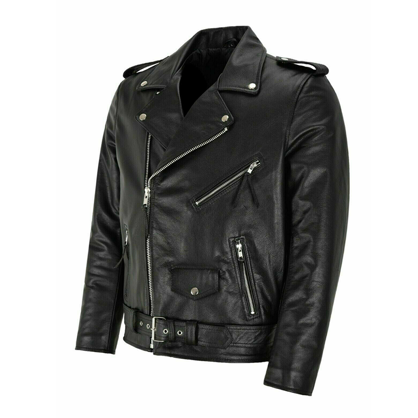 Funki Findz | Jackets | Men's Slim Fit Faux Leather Biker Jacket