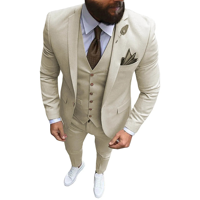 Funki Findz | Suits | Men's Formal Wedding Attire | 3 Pcs Slim Fit