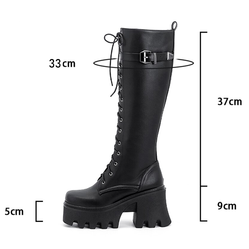 Funki Findz | Boots | Women's Lace Up Chunky Platform Boots