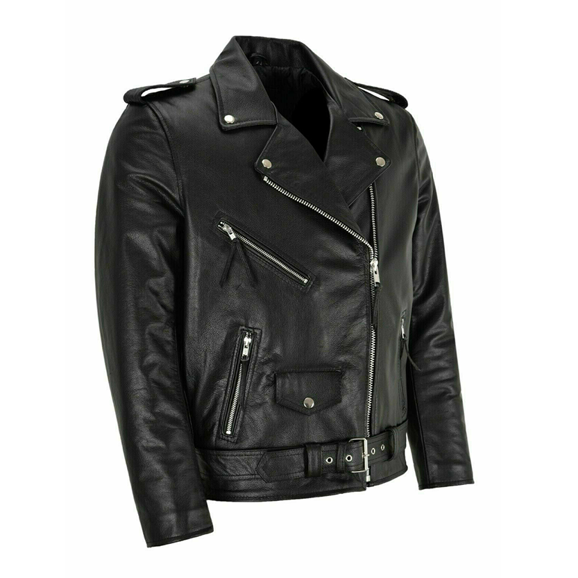 Funki Findz | Jackets | Men's Slim Fit Faux Leather Biker Jacket