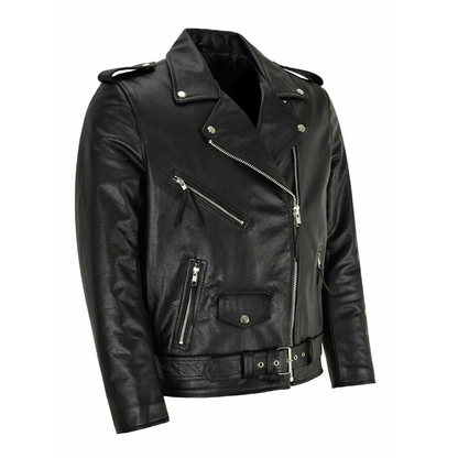 Funki Findz | Jackets | Men's Slim Fit Faux Leather Biker Jacket