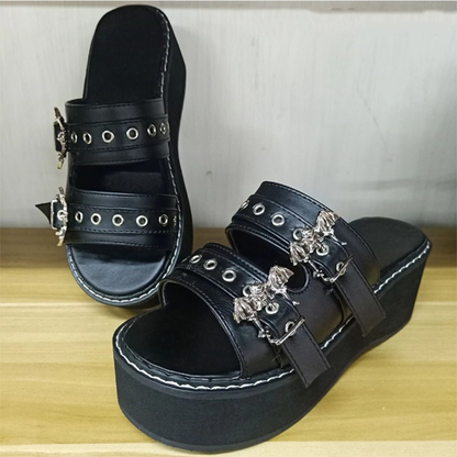 Funki Findz | Shoes | Women's Gothic Platform Wedge Sandals