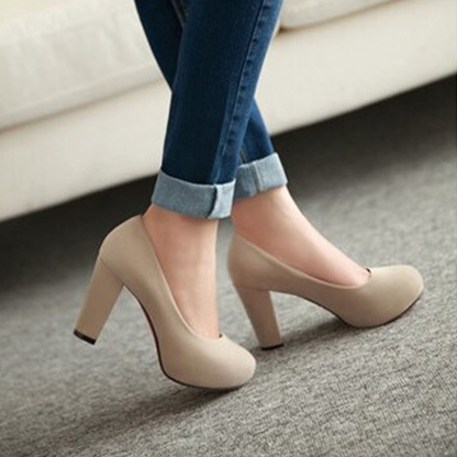 Funki Findz | Shoes | Women's Faux Suede High Chunky Heels