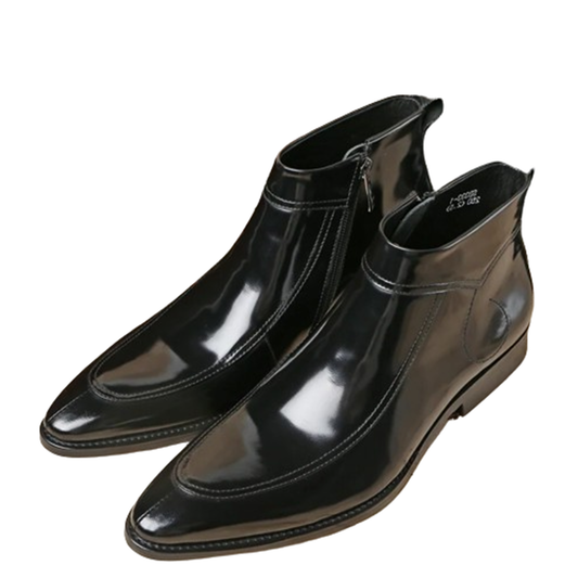 Funki Findz | Boots | Men's Leather Patent Formal Dress Boots