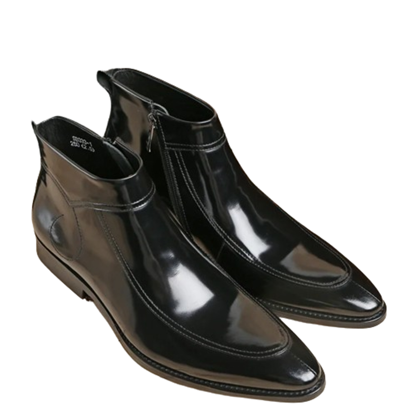 Funki Findz | Boots | Men's Leather Patent Formal Dress Boots