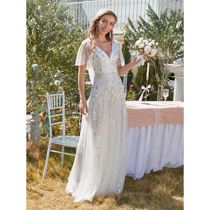 Funki Findz | Dresses | Women's Long Sequin Lace Formal Dress