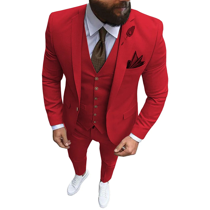 Funki Findz | Suits | Men's Formal Wedding Attire | 3 Pcs Slim Fit