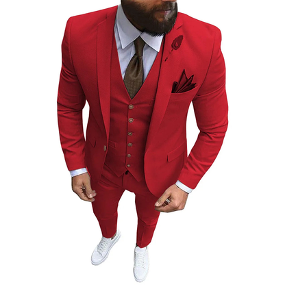 Funki Findz | Suits | Men's Formal Wedding Attire | 3 Pcs Slim Fit