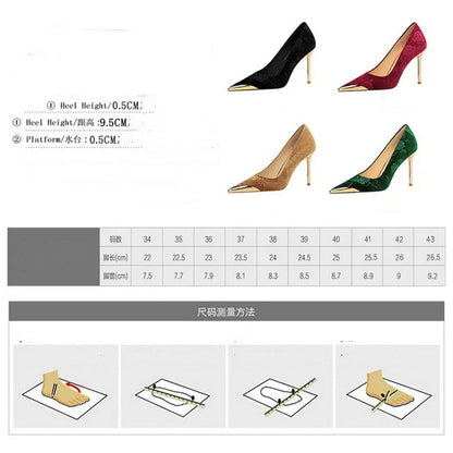 Funki Findz | Shoes | Women's Metal Toe Embroidered Pumps