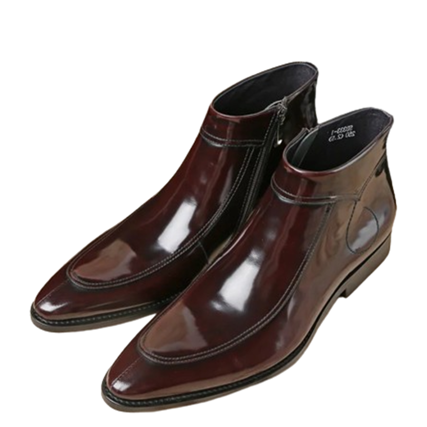 Funki Findz | Boots | Men's Leather Patent Formal Dress Boots