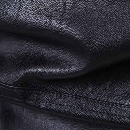 Funki Findz | Jackets | Men's Slim Fit Faux Leather Biker Jacket