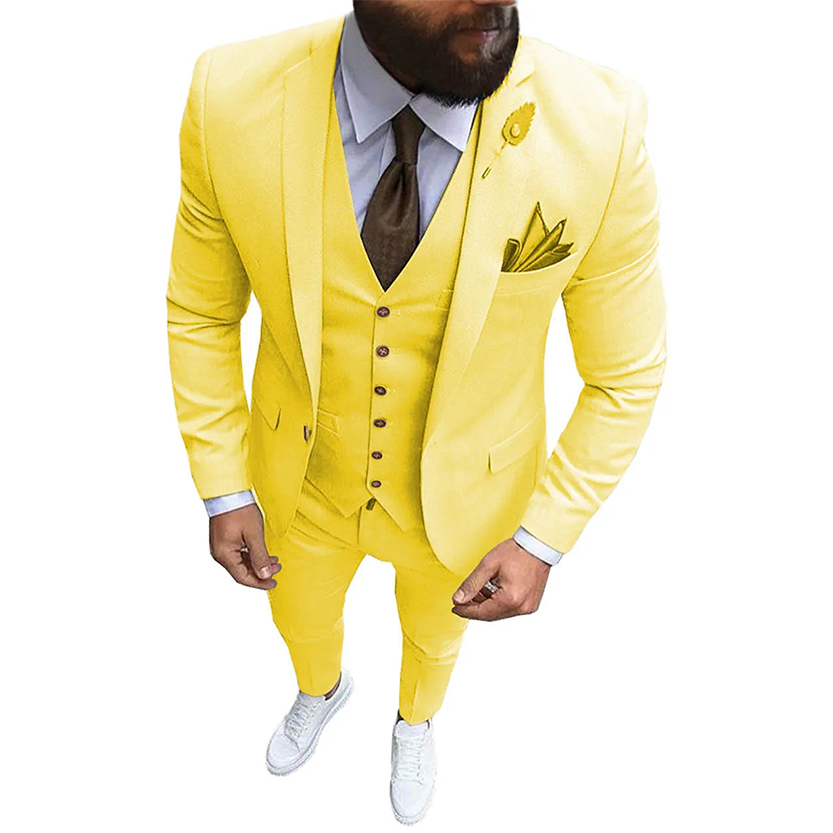 Funki Findz | Suits | Men's Formal Wedding Attire | 3 Pcs Slim Fit