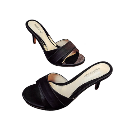 Funki Findz | Shoes | Women's Low Heeled Bridal Satin Slides