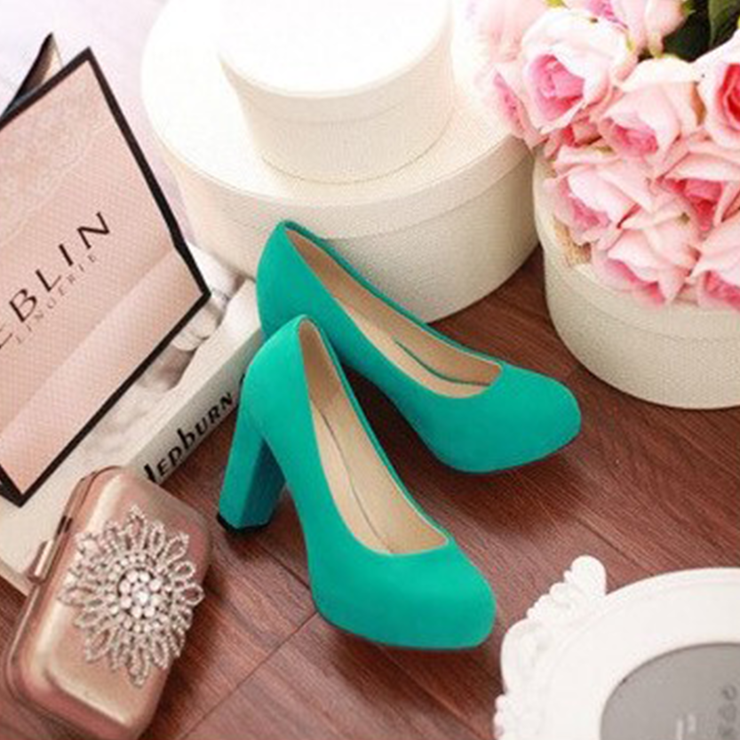 Funki Findz | Shoes | Women's Faux Suede High Chunky Heels