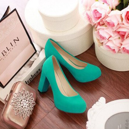 Funki Findz | Shoes | Women's Faux Suede High Chunky Heels