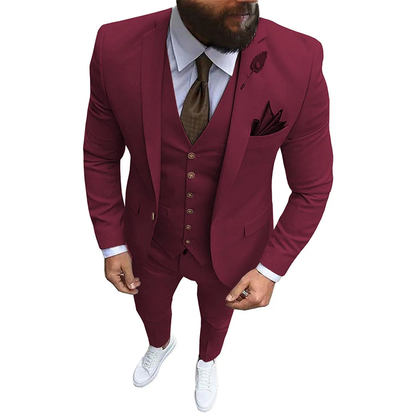 Funki Findz | Suits | Men's Formal Wedding Attire | 3 Pcs Slim Fit