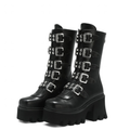 Funki Findz | Boots | Women's Platform Buckle Strap Wedges