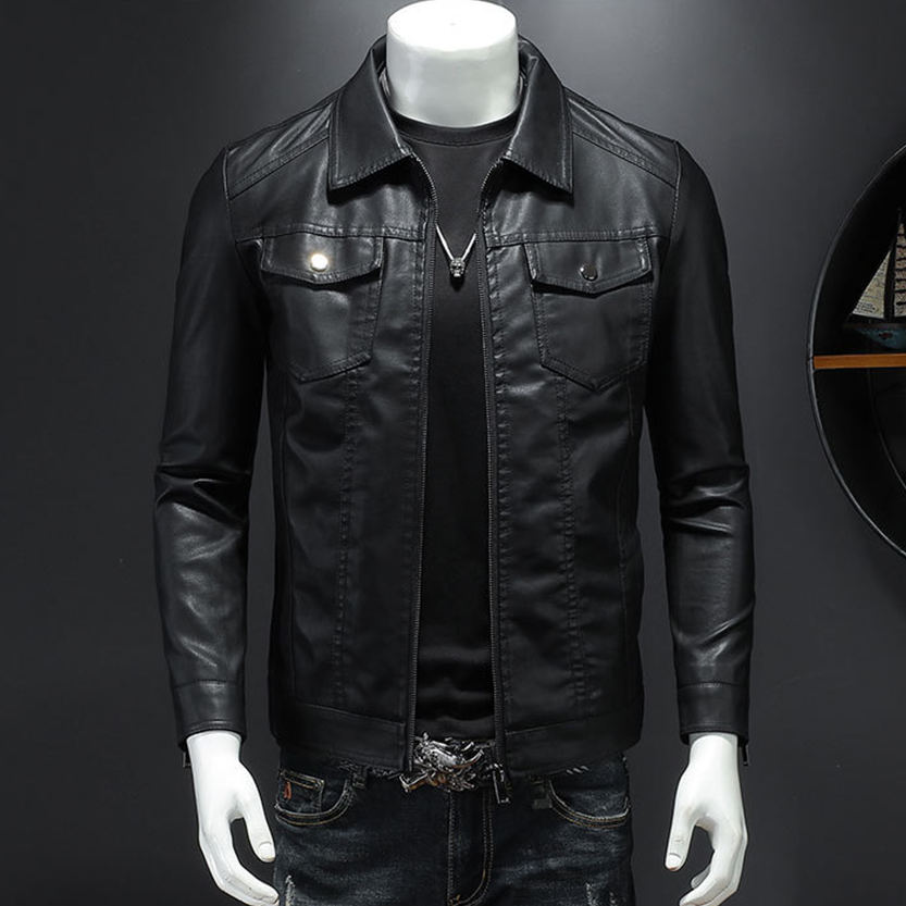 Funki Findz | Jackets | Men's Slim Fit Faux Leather Jacket