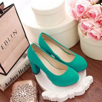 Funki Findz | Shoes | Women's Faux Suede High Chunky Heels