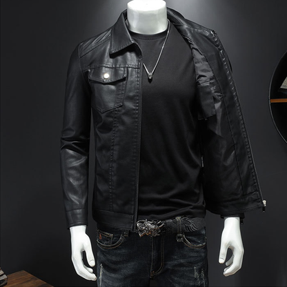 Funki Findz | Jackets | Men's Slim Fit Faux Leather Jacket