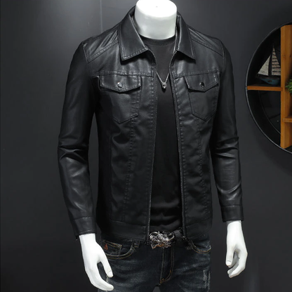 Funki Findz | Jackets | Men's Slim Fit Faux Leather Jacket