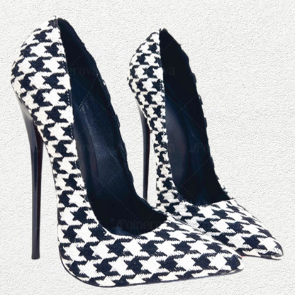 Funki Findz | Shoes | Women's Custom Houndstooth Super High Heels
