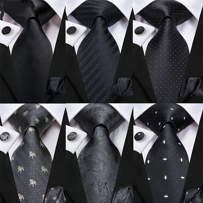 Funki Findz | Neckties | Men's 100% Silk Luxury 3Pcs Tie Sets