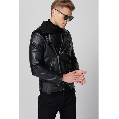 Funki Findz | Jackets | Men's Stylish Faux Leather Biker Jacket