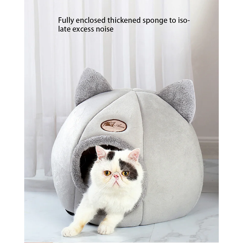 Funki Findz | Pet Beds | Cat Beds | Cozy Sweet Pink Cave House