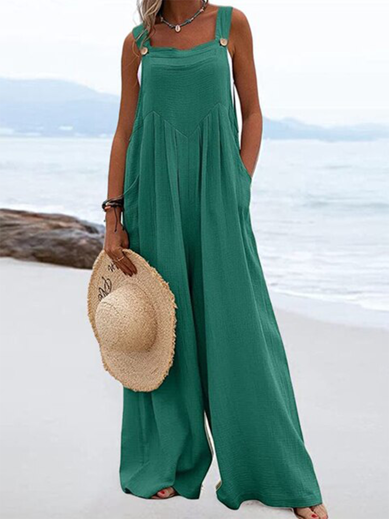 Funki Findz | Pants | Women's Elegant Wide Leg Bib Romper