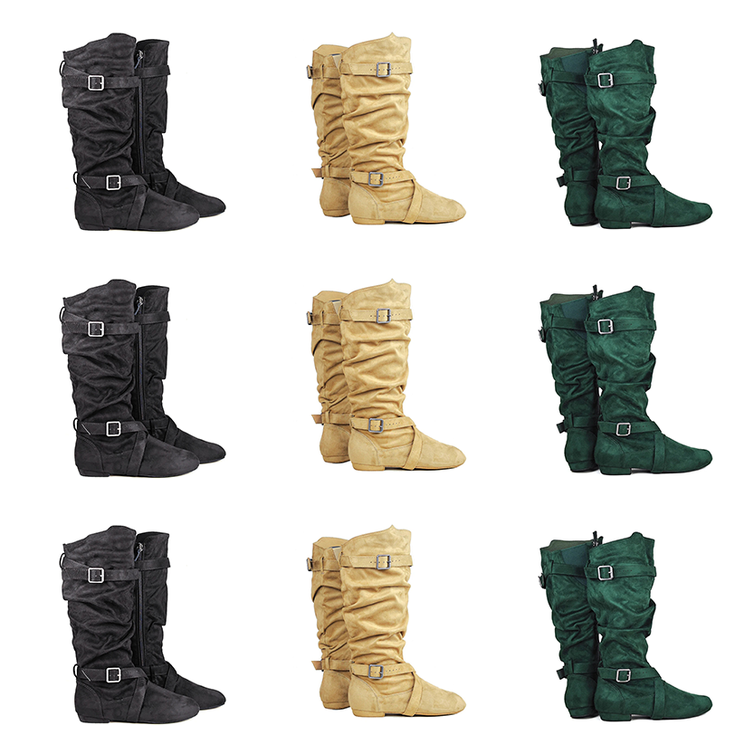 Funki Findz | Boots | Women's Line Dance Buckle Flat Boots