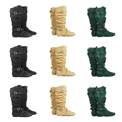 Funki Findz | Boots | Women's Line Dance Buckle Flat Boots