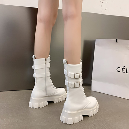 Funki Findz | Boots | Women's Chunky Motorcycle Punk Boots