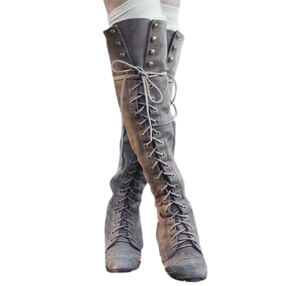 Funki Findz | Boots | Women's Knee High Retro Steampunk Boot