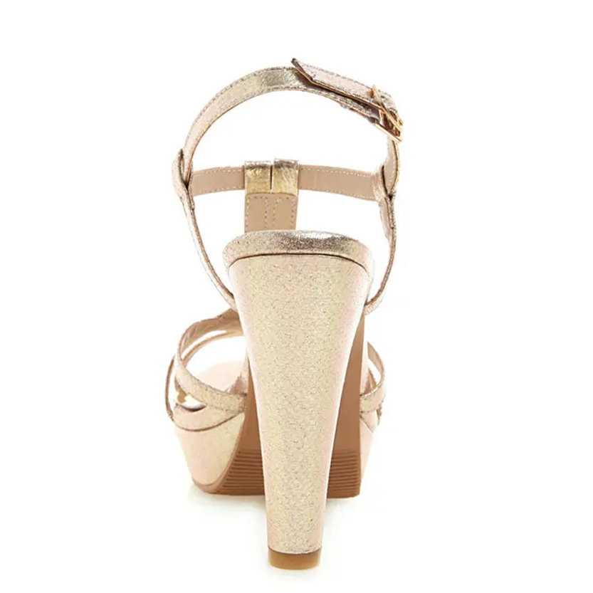 Funki Findz | Shoes | Women's Gold Silver Platform High Sandals