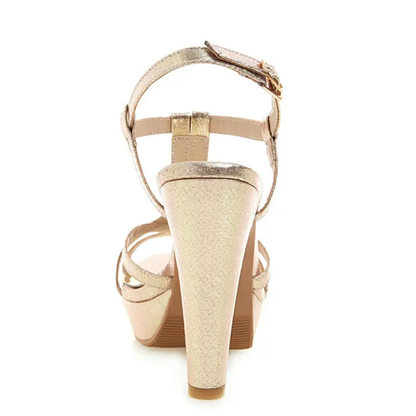 Funki Findz | Shoes | Women's Gold Silver Platform High Sandals