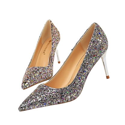 Funki Findz | Shoes | Women's High Heel Glitter Prom Pumps