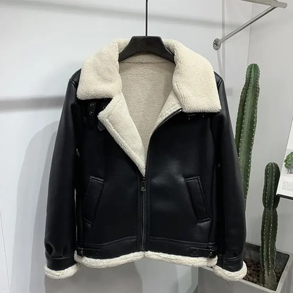 Funki Findz | Jackets | Men's Faux Leather Fleece Bomber Jacket