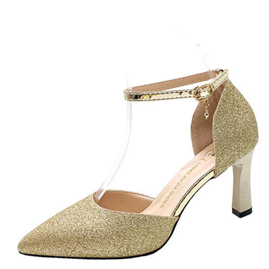 Funki Findz | Shoes | Women's Sparkly Gold Silver Bridal Heels