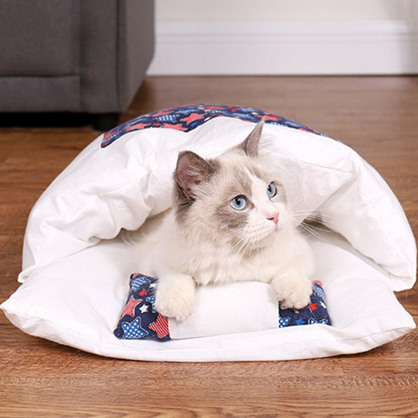 Funki Findz | Pet Beds | Cat Sleeping Bag | Japanese Patterned