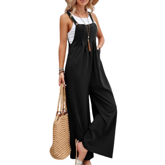 Funki Findz | Pants | Women's Casual Wide Leg Pantsuit Overalls