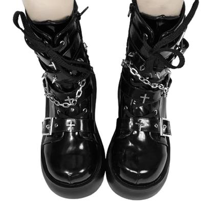 Funki Findz | Boots | Women's Gothic Platform Wedge Boots